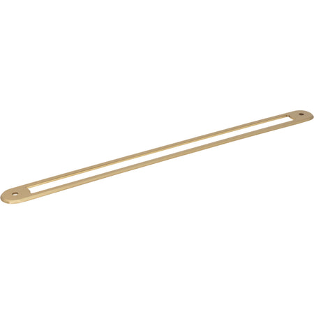 Top Knobs TK3357HB: 12" cc Brockwell Oval Backplate - Honey Bronze