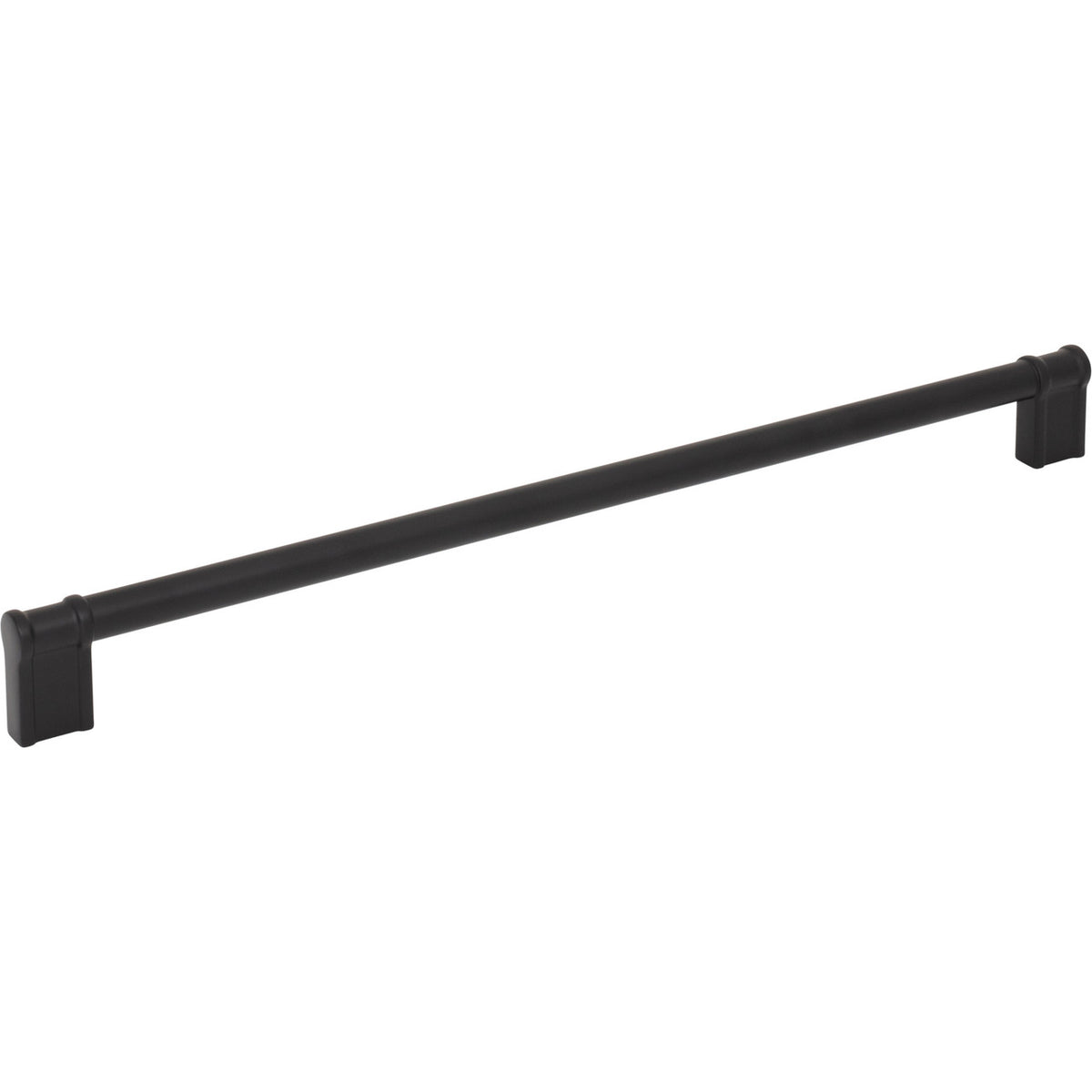 Top Knobs TK3387BLK: 12" cc Newburn D-Handle Cabinet Pull - Flat Black