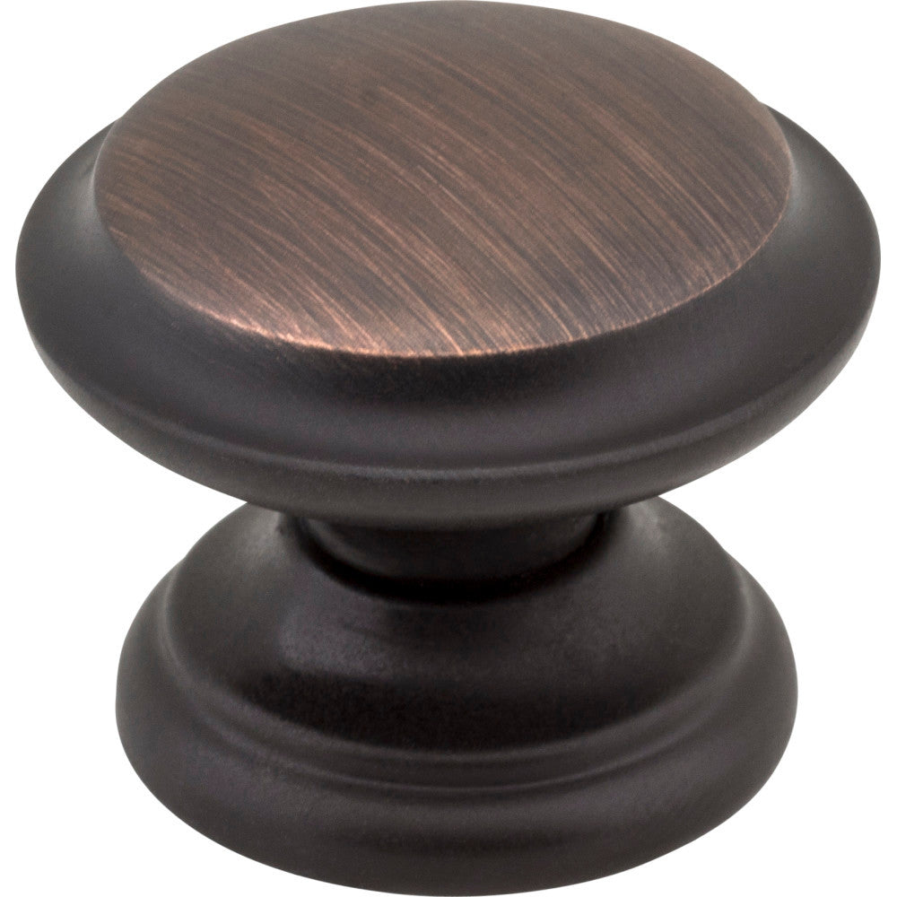 Jeffrey Alexander 0251DBAC: 1-3/8" Cordova Round Cabinet Knob - Brushed Oil Rubbed Bronze