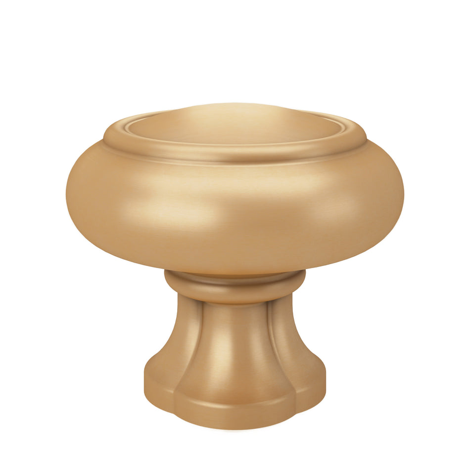Atlas A6011-WB: 1-1/4"  Lanehurst Cabinet Knob - Warm Brass