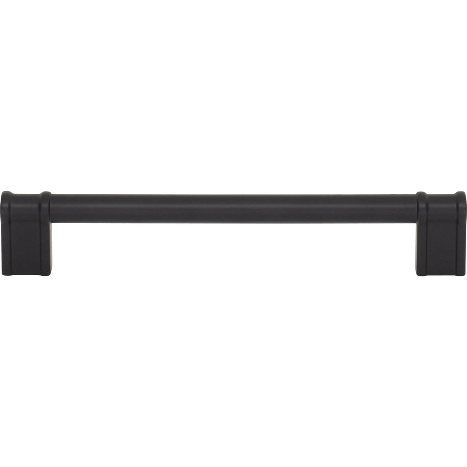 Top Knobs TK3384BLK: 6-5/16" Newburn D-Handle Cabinet Pull - Flat Black