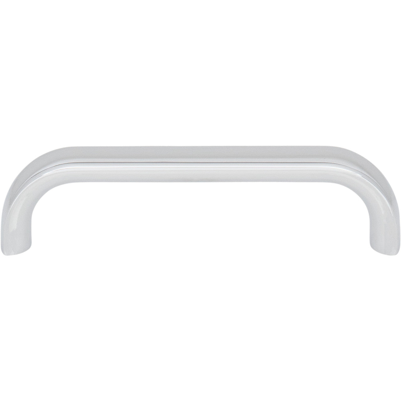 Top Knobs TK3342PC: 3-3/4" Brockwell D-Handle Cabinet Pull - Polished Chrome