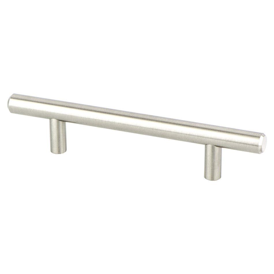 Berenson 0802-2BPN: 96mm cc Tempo Round Bar Cabinet Pull - Brushed Nickel