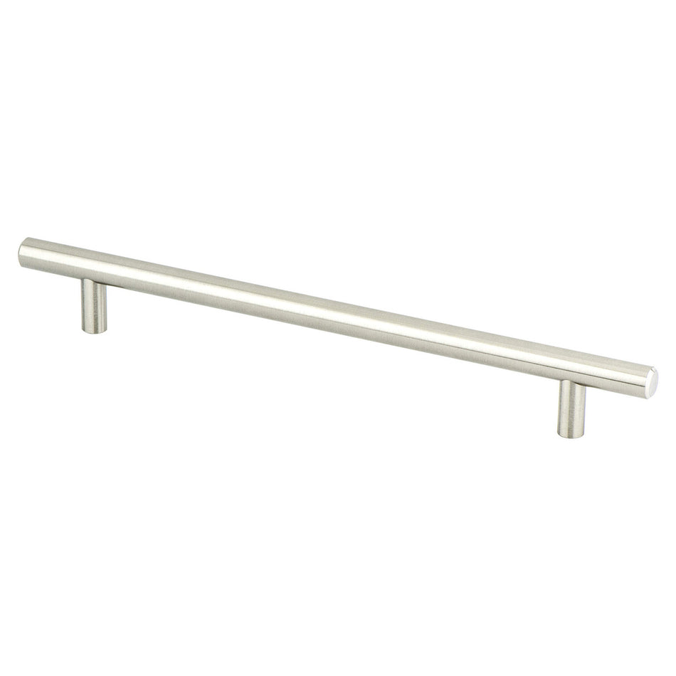 Berenson 0806-2BPN: 192mm cc Tempo Round Bar Cabinet Pull - Brushed Nickel