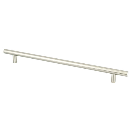 Berenson 0808-2BPN: 256mm cc Tempo Round Bar Cabinet Pull - Brushed Nickel