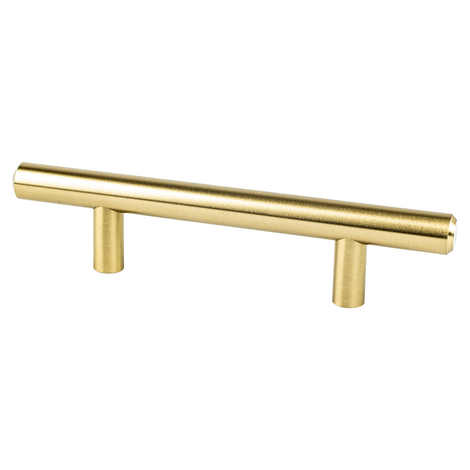 Berenson 0820-2MDB: 3" cc Tempo Round Bar Cabinet Pull - Modern Brushed Gold