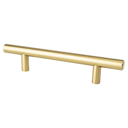 Berenson 0821-2MDB: 96mm cc Tempo Round Bar Cabinet Pull - Modern Brushed Gold