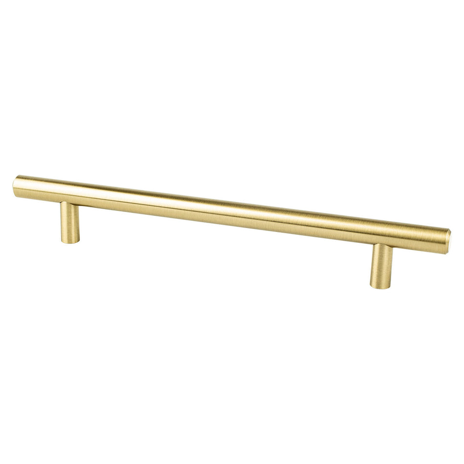 Berenson 0823-2MDB: 160mm cc Tempo Round Bar Cabinet Pull - Modern Brushed Gold