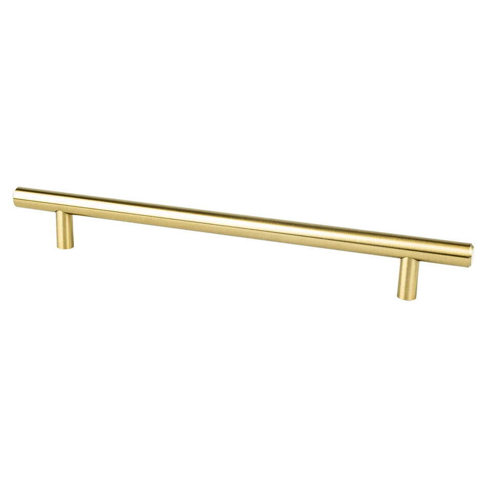 Berenson 0824-2MDB: 192mm cc Tempo Round Bar Cabinet Pull - Modern Brushed Gold