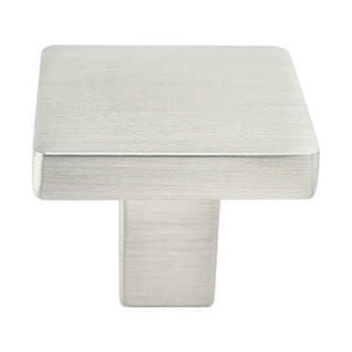 Berenson 0949-1BPN: 1-1/8" Contemporary Advantage One Square Cabinet Knob - Brushed Nickel