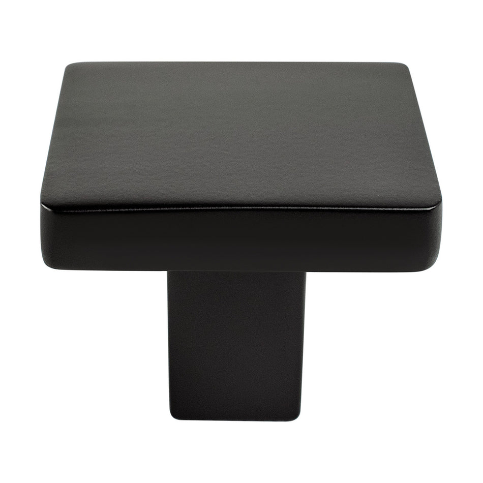 Berenson 0951-1055: 1-1/8" Contemporary Advantage One Square Cabinet Knob - Matte Black