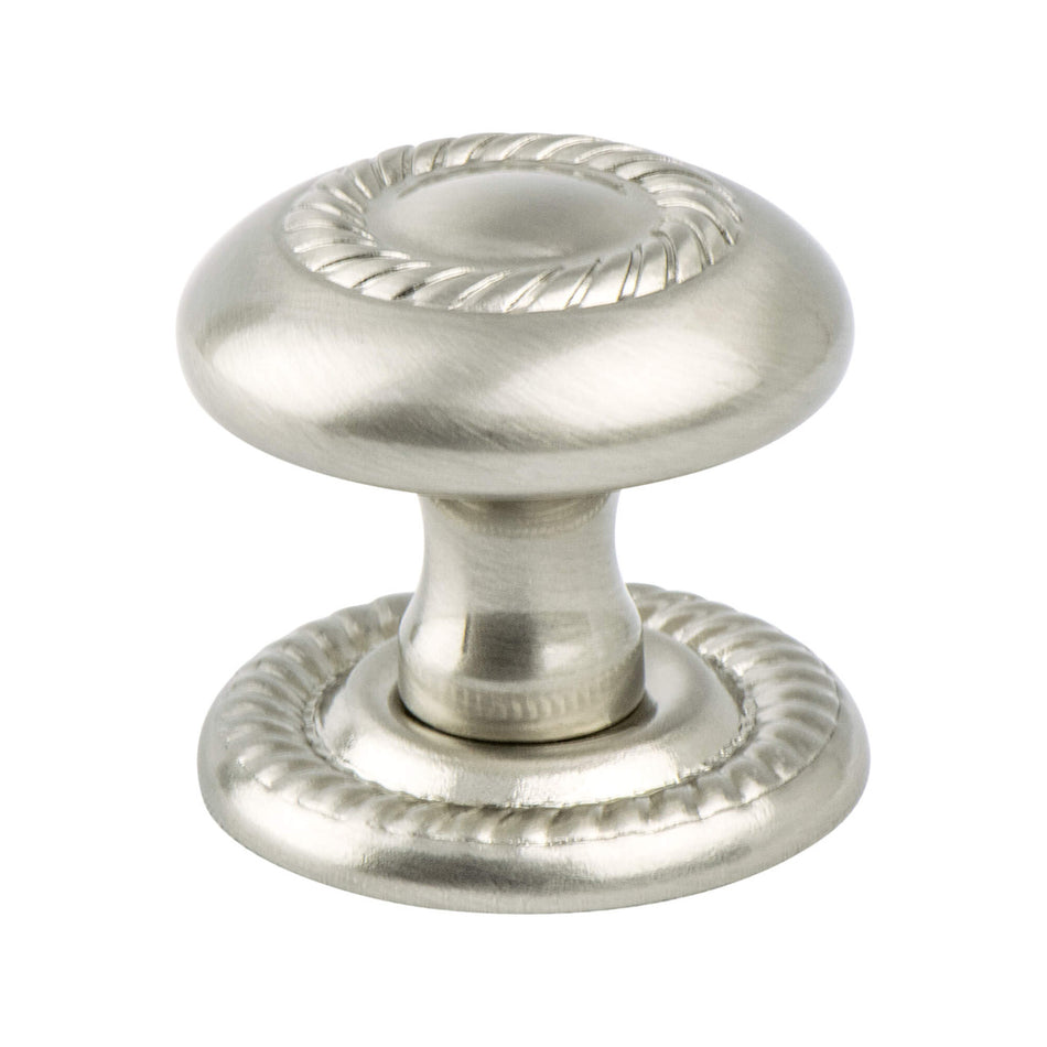 Berenson 0955-1BPN: 1-1/4" Advantage Plus Four Round Cabinet Knob - Brushed Nickel