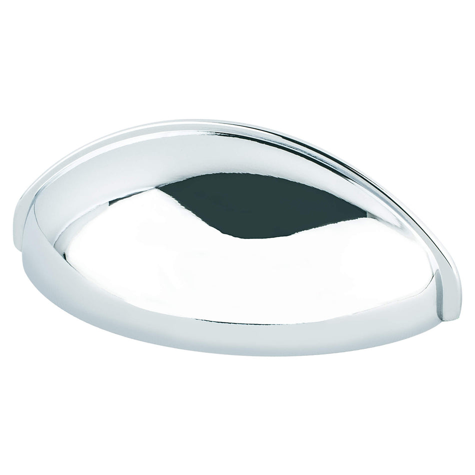 Berenson 0961-126: 64mm cc Transitional Advantage Three Cup Cabinet Pull - Polished Chrome