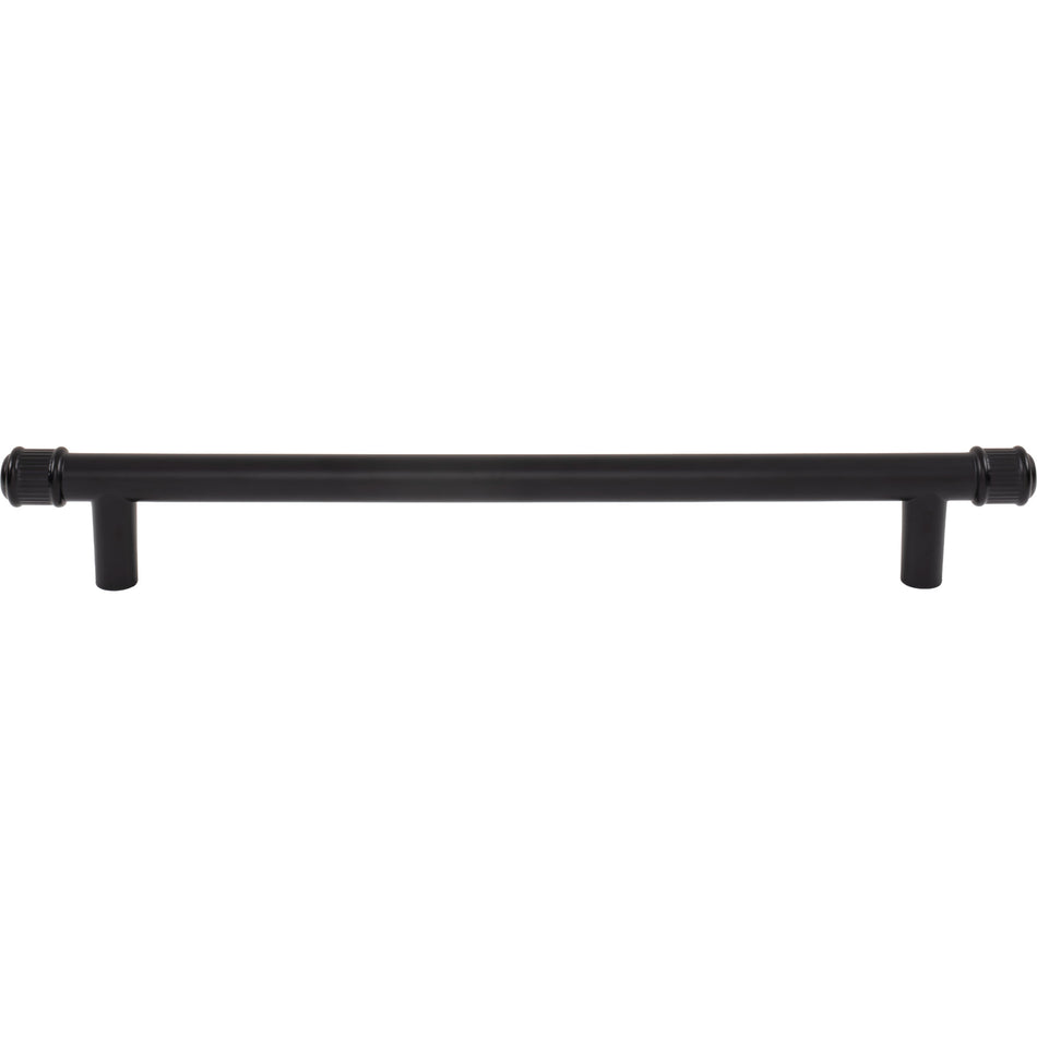 Top Knobs TK3297BLK: 12" cc Elland Appliance Pull - Flat Black