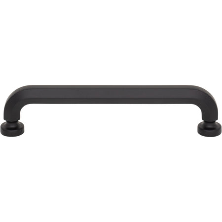 Top Knobs TK3322BLK: 5-1/16" Stanmore D-Handle Cabinet Pull - Flat Black