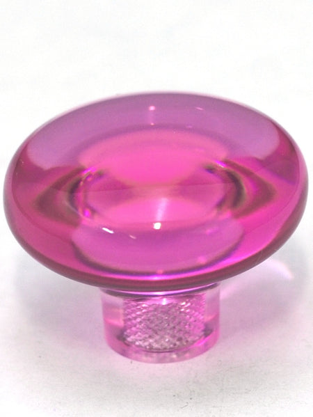 Cal Crystal 1-502-1: 1-7/16" Exxel Mushroom Cabinet Knob - Clear Fuchsia