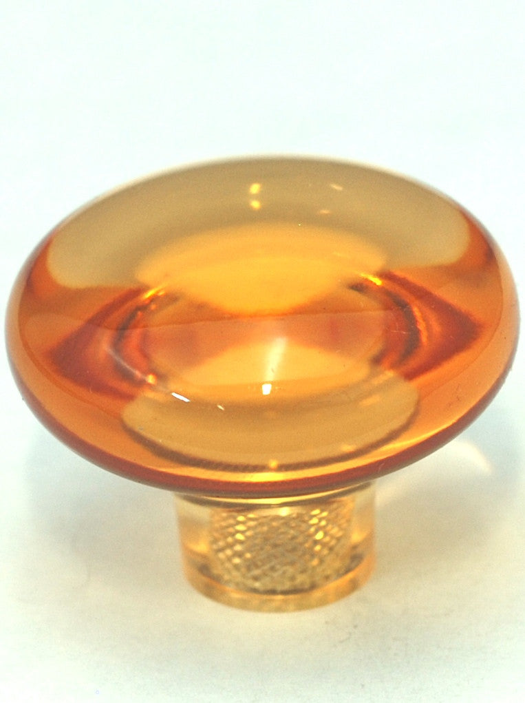 Cal Crystal 1-503-1: 1-7/16" Exxel Mushroom Cabinet Knob - Clear Mango