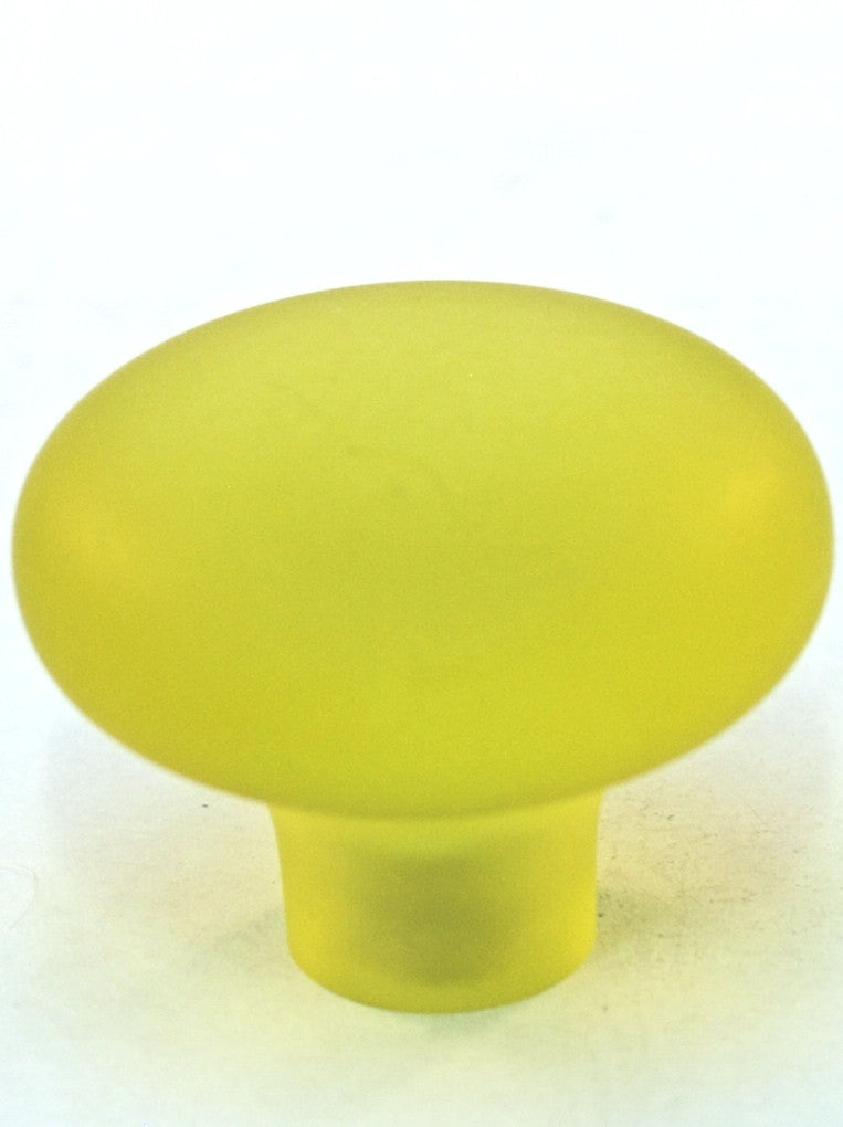 Cal Crystal 1-504-2: 1-7/16" Exxel Mushroom Cabinet Knob - Frost Citrus