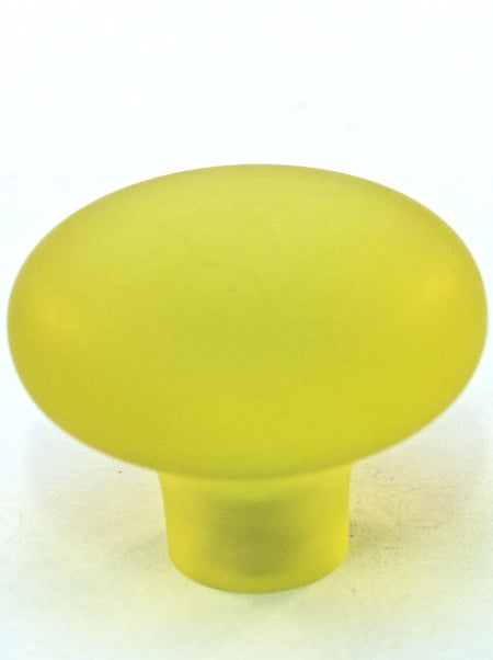 Cal Crystal 1-504-2: 1-7/16" Exxel Mushroom Cabinet Knob - Frost Citrus