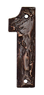 Hawk Hill RN1BL: 4-3/4" Rustic Numeral 1 - Black