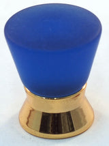 Cal Crystal 102-CM003: 25mm Athens Tapered Cabinet Knob - Matte Blue