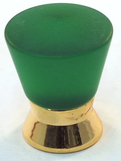Cal Crystal 102-CM014: 25mm Athens Tapered Cabinet Knob - Matte Green
