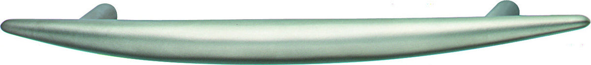 Hafele 102.71.959: 128mm cc Mid Century Modern Curved Bar Cabinet Pull - Stainless Steel Look