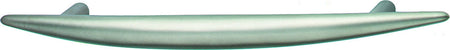 Hafele 102.71.959: 128mm cc Mid Century Modern Curved Bar Cabinet Pull - Stainless Steel Look