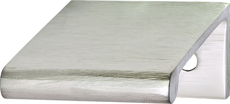 Hafele 103.20.430: 16mm cc Minimalist Edge Cabinet Pull - Satin Chrome