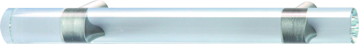 Hafele 103.79.401: 128mm cc Art Deco/Glam Cabinet Pull - Clear Glass/Matte Stainless Steel