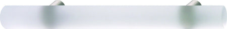 Hafele 103.79.411: 128mm cc Art Deco/Glam Cabinet Pull - Frosted Glass/ Matte Stainless Steel