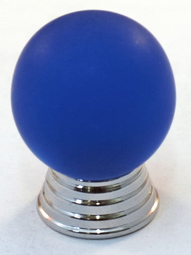 Cal Crystal 106-CM003: 25mm Athens Sphere Cabinet Knob - Matte Blue