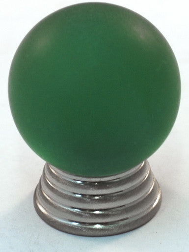 Cal Crystal 106-CM014: 25mm Athens Sphere Cabinet Knob - Matte Green