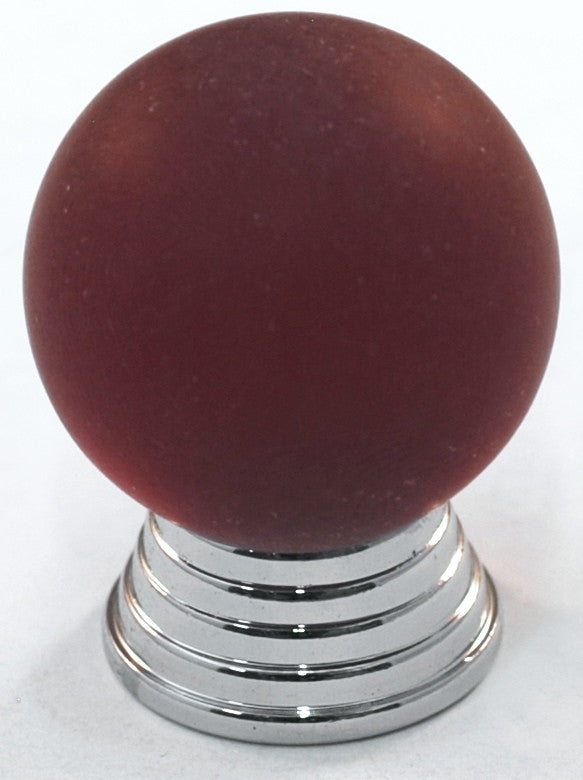 Cal Crystal 106-CM018: 25mm Athens Sphere Cabinet Knob - Matte Red