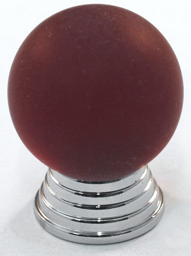 Cal Crystal 106-CM018: 25mm Athens Sphere Cabinet Knob - Matte Red