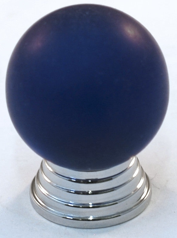 Cal Crystal 106-CM020: 25mm Athens Sphere Cabinet Knob - Matte Cobalt Blue