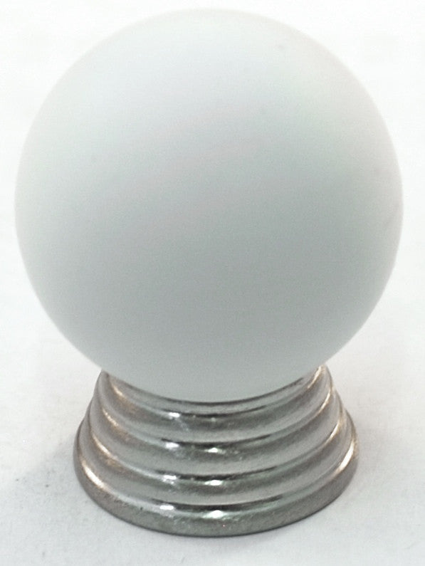 Cal Crystal 106-M100: 25mm Athens Sphere Cabinet Knob - Matte White
