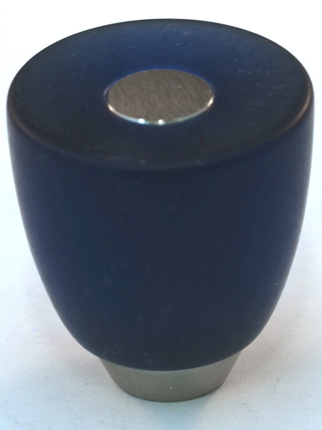 Cal Crystal 108-CM020: 29mm Athens Round Cabinet Knob - Matte Cobalt Blue
