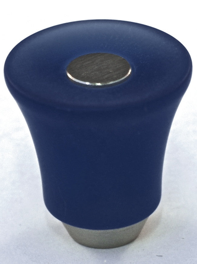 Cal Crystal 109-CM020: 29mm Athens Tapered Cabinet Knob - Matte Cobalt Blue