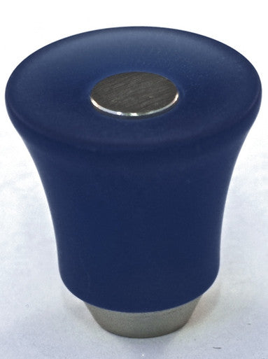 Cal Crystal 109-CM020: 29mm Athens Tapered Cabinet Knob - Matte Cobalt Blue