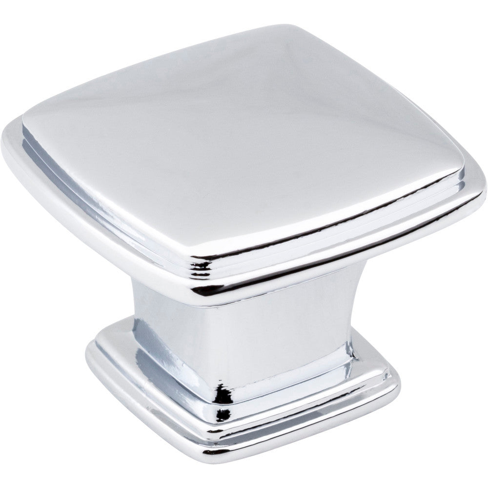 Jeffrey Alexander 1091PC: 1-3/16" Milan 1 Square Cabinet Knob - Polished Chrome