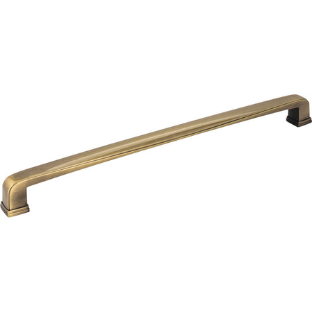 Jeffrey Alexander 1092-12AB: 12" cc Milan 1 Bar Appliance Pull - Brushed Antique Brass