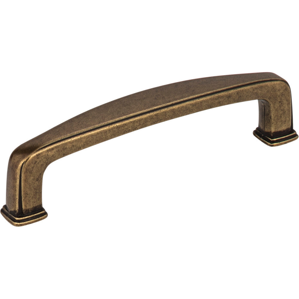 Jeffrey Alexander 1092AEM: 96mm cc Milan 1 Bar Cabinet Pull - Distressed Antique Brass