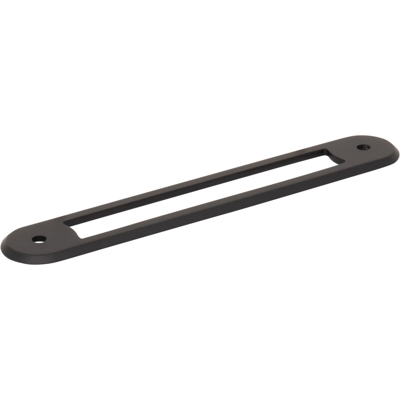 Top Knobs TK3353BLK: 5-1/16" Brockwell Oval Backplate - Flat Black
