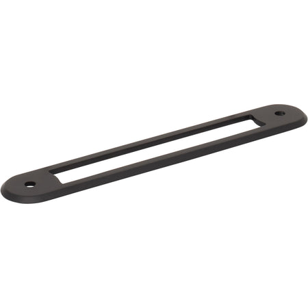 Top Knobs TK3353BLK: 5-1/16" Brockwell Oval Backplate - Flat Black