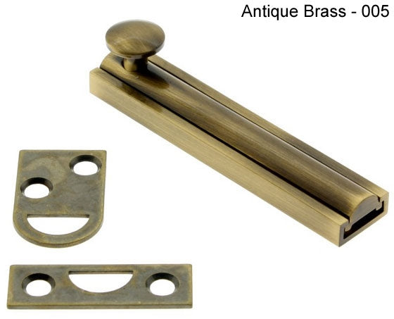 IDH Brass 11043-005: 3" Classic Surface Bolt - Antique Brass