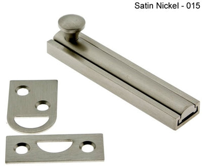 IDH Brass 11043-3NL: 3" Classic Surface Bolt - Polished Brass No Lacquer