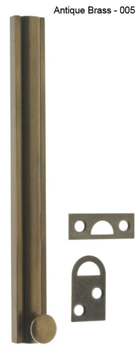 IDH Brass 11068-005: 10" Classic Surface Bolt - Antique Brass