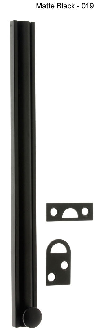IDH Brass 11068-019: 10" Classic Surface Bolt - Matte Black