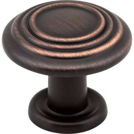 Elements 110DBAC: 1-1/4" Vienna Round Cabinet Knob - Brushed Oil Rubbed Bronze